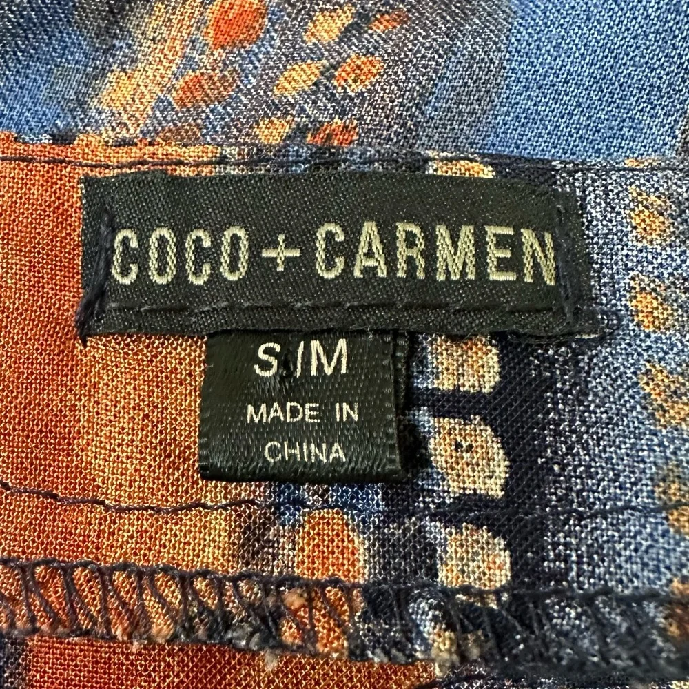 Coco + Carmen NEW Textured Stripes in Print Long Sleeve Popover Pullover S/M - Picture 13 of 16